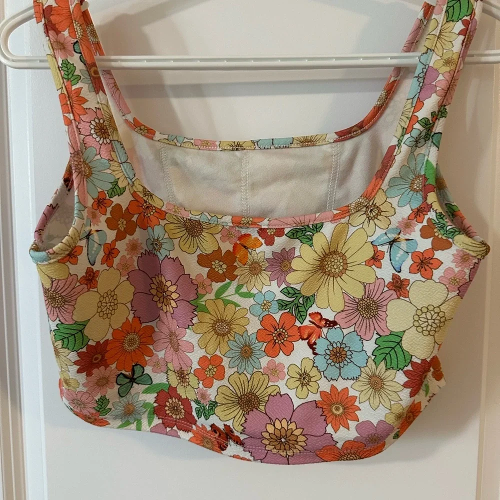 SHEIN Pink and Orange Bustier Tank Top - Picture 3 of 3